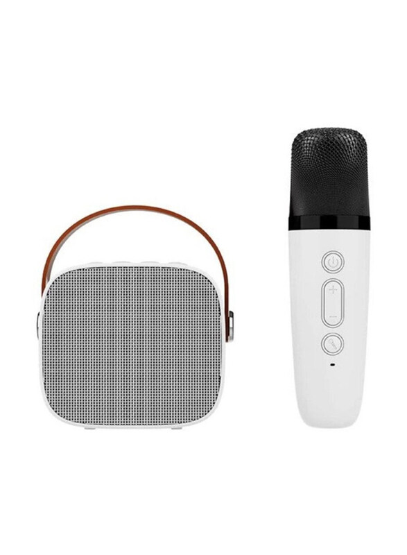 Generic Mini Wireless BT Speaker Wireless Karaoke Microphone Aquare Dancing Outdoor Speaker, White
Generic Mini Wireless BT Speaker Wireless Karaoke Microphone Aquare Dancing Outdoor Speaker, White