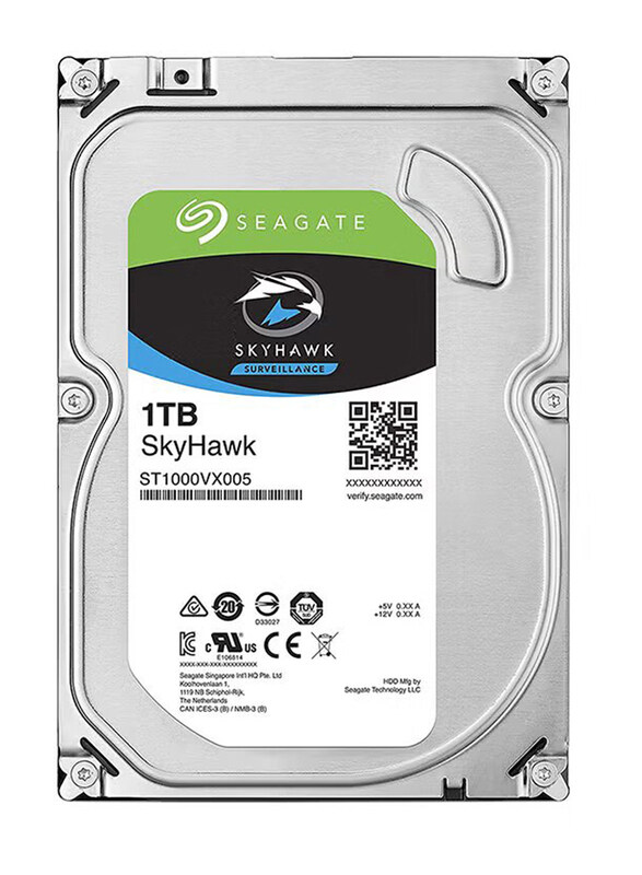 Seagate SkyHawk 1TB HDD 3.5-Inch SATA 6Gb/s Internal Hard Drive, ST1000VX005, Silver
Seagate SkyHawk 1TB HDD 3.5-Inch SATA 6Gb/s Internal Hard Drive, ST1000VX005, Silver
