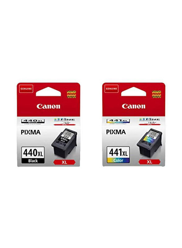 Canon 2-Piece Black/Tri-Color 440XL Black & 441XL Tri Colour Ink Cartridge Set
Canon 2-Piece Black/Tri-Color 440XL Black & 441XL Tri Colour Ink Cartridge Set