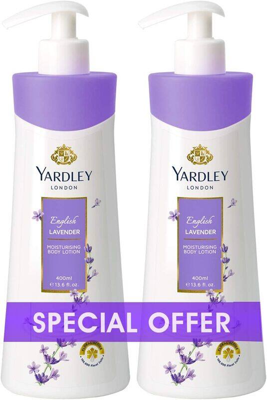 Yardley London Body Lotion for Moisturizing, Natural Floral Extracts, Luxurious Creamy Range, Value Pack, 400ml X 2 English Lavender
Yardley London Body Lotion for Moisturizing, Natural Floral Extracts, Luxurious Creamy Range, Value Pack, 400ml X 2 English Lavender