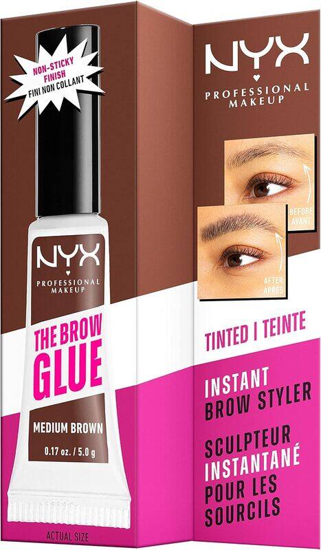 NYX Professional Makeup The Brow Glue Extreme Hold Eyebrow Setting Gel, 16 Hour Hold, Vegan Formula, Natural Finish, Brush Applicator, Shade: Clear (0
NYX Professional Makeup The Brow Glue Extreme Hold Eyebrow Setting Gel, 16 Hour Hold, Vegan Formula, Natural Finish, Brush Applicator, Shade: Clear (0