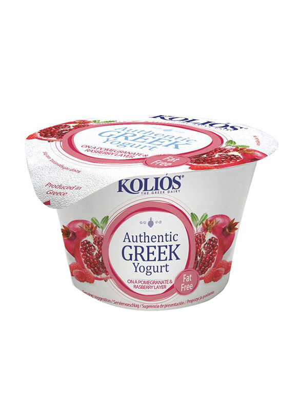 Kolios Authentic Greek Yogurt on a Pomegranate & Raspberry Layer with 0% Fat, 150g
Kolios Authentic Greek Yogurt on a Pomegranate & Raspberry Layer with 0% Fat, 150g
