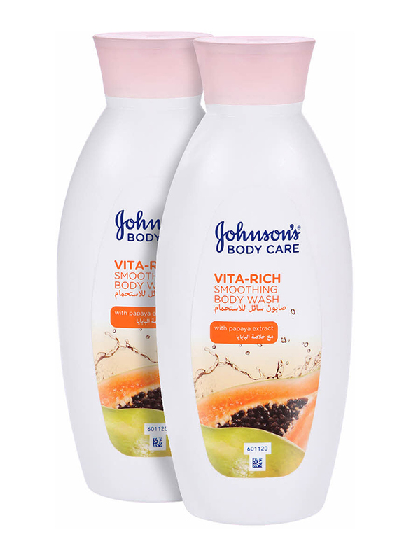 

Johnson's Body Care Vita-Rich Smoothing Body Wash with Papaya Extract, 2 x 400ml