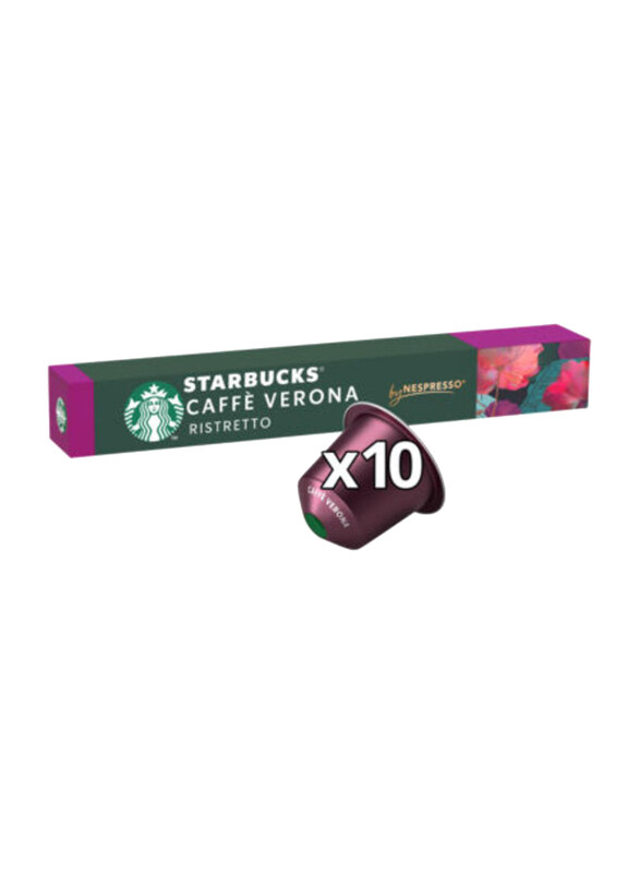 Starbucks Caffe Verona Arabica Ristretto Dark Roast Coffee Capsules, 10 Capsules
Starbucks Caffe Verona Arabica Ristretto Dark Roast Coffee Capsules, 10 Capsules