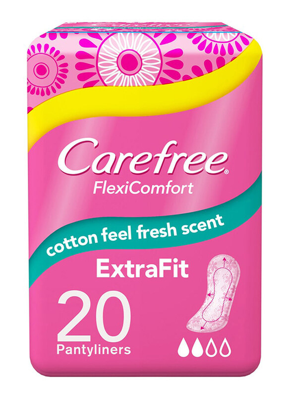 Carefree FlexiComfort Cotton Feel with Fresh Scent Extra Fit Panty Liners, 20 Pieces
Carefree FlexiComfort Cotton Feel with Fresh Scent Extra Fit Panty Liners, 20 Pieces