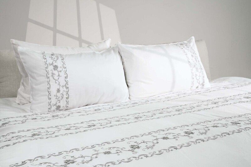 Rou Lane 5pcs High Quality 100% Indian Cotton Duvet Cover Set Super King Majestic Silver
Rou Lane 5pcs High Quality 100% Indian Cotton Duvet Cover Set Super King Majestic Silver