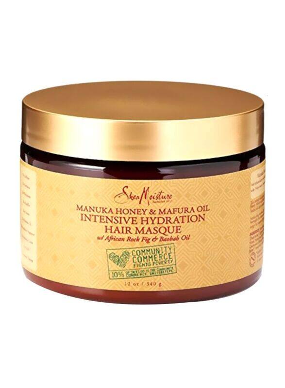 Shea Moisture Manuka Honey And Mafura Oil Intensive Hydration Hair Mask for All Hair Types, 12oz
Shea Moisture Manuka Honey And Mafura Oil Intensive Hydration Hair Mask for All Hair Types, 12oz