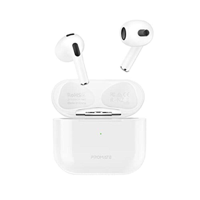 Promate FreePods-2 Wireless/Bluetooth In-Ear Earbuds with TWS, Wireless Charging Case and Mic, White
Promate FreePods-2 Wireless/Bluetooth In-Ear Earbuds with TWS, Wireless Charging Case and Mic, White
