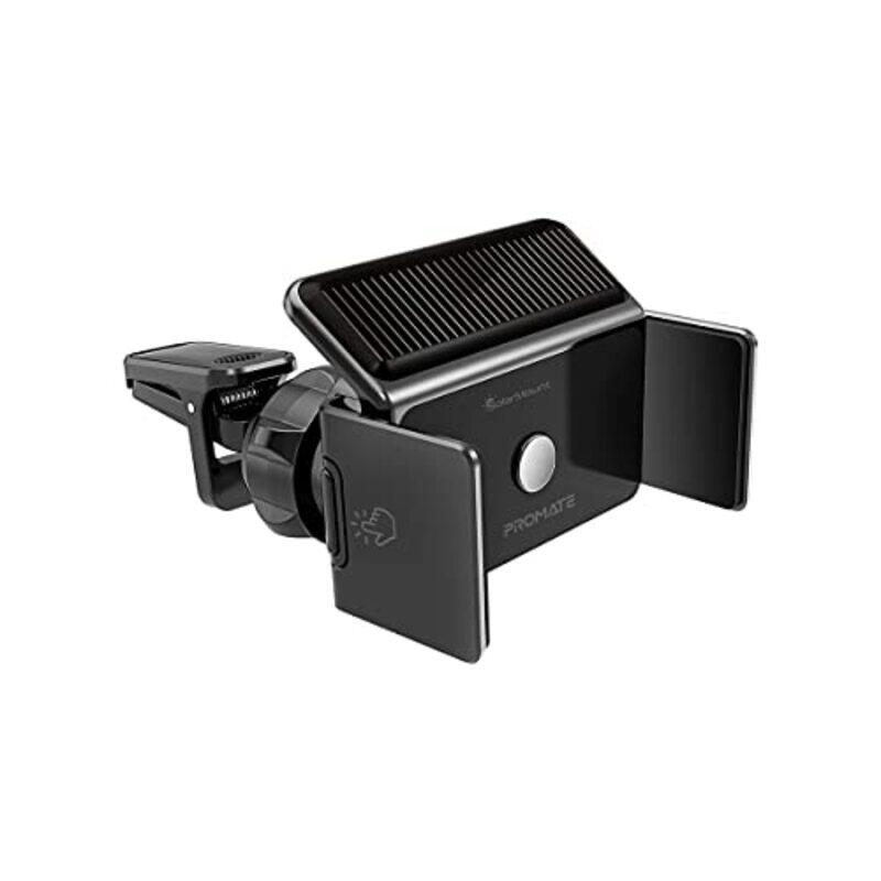 Promate Solar Car Phone Mount Holder with Auto Clamping, 360 Degree Rotation and One Touch Release, Black
Promate Solar Car Phone Mount Holder with Auto Clamping, 360 Degree Rotation and One Touch Release, Black