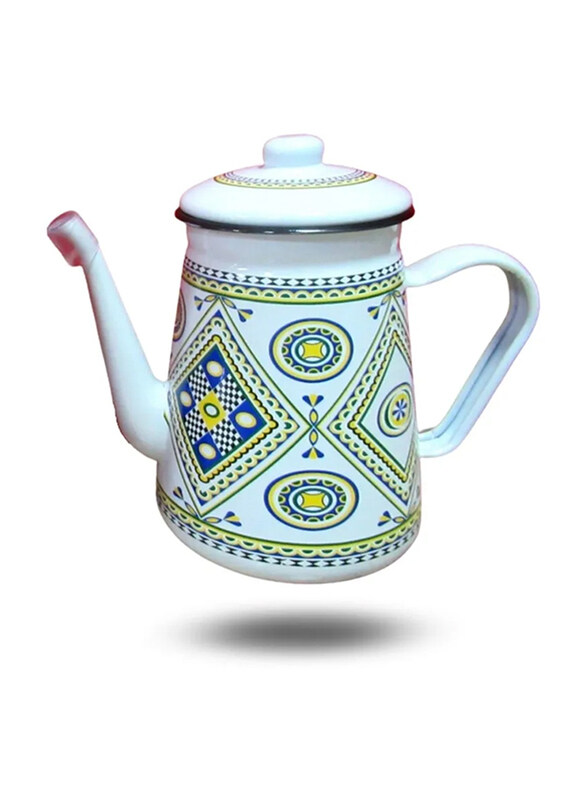 Venice Italy 2.1 Ltr Traditional Serving Metal Teapot with Handle & Lid, 9674B, White
Venice Italy 2.1 Ltr Traditional Serving Metal Teapot with Handle & Lid, 9674B, White