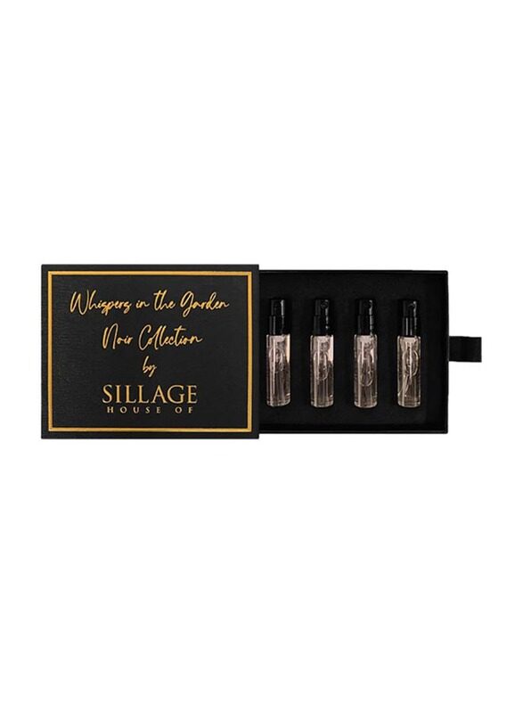 House of Sillage 4-Piece Whispers in the Garden Noir Sample Set for Women, Whispers of Truth Noir 1.8ml, Whispers of Seduction 1.8ml, Whispers of Ench
House of Sillage 4-Piece Whispers in the Garden Noir Sample Set for Women, Whispers of Truth Noir 1.8ml, Whispers of Seduction 1.8ml, Whispers of Ench