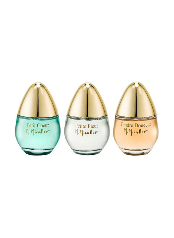 M. Micallef 3-Piece Perfume Set for Kids Unisex, Petit Coeur 30ml EPD, Petite Fleur 30ml EDP Perfume, Tendre Doucer 30ml EDP Perfume
M. Micallef 3-Piece Perfume Set for Kids Unisex, Petit Coeur 30ml EPD, Petite Fleur 30ml EDP Perfume, Tendre Doucer 30ml EDP Perfume