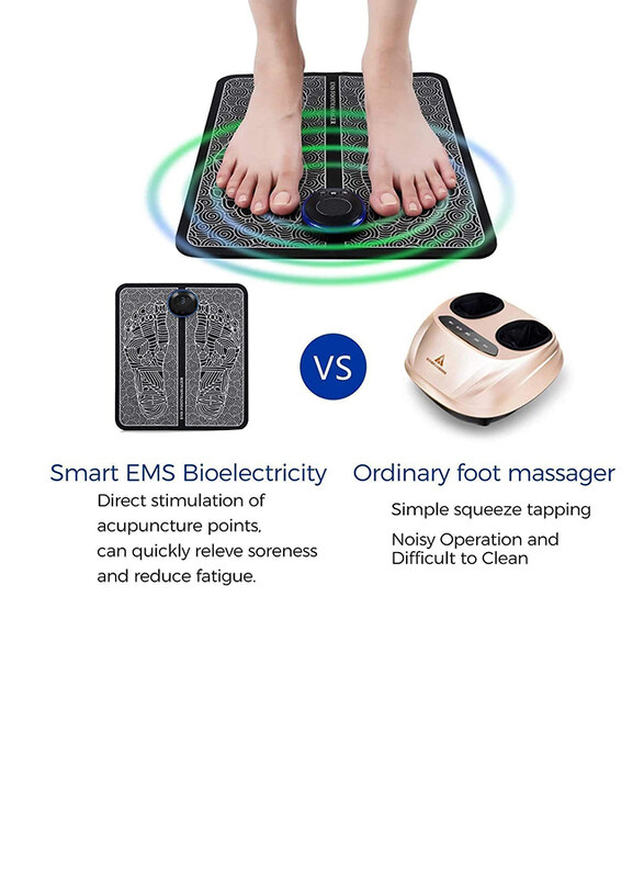 Generic Ems Electric Mat Pain Relief Usb Rechargeable Foot Pad Foot Massager Machine, Black, 2 Pieces
Generic Ems Electric Mat Pain Relief Usb Rechargeable Foot Pad Foot Massager Machine, Black, 2 Pieces