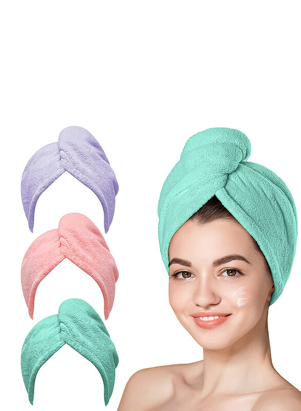 Hicober Women Microfiber Wet Hair Drying Hair Turban Towels for Curly Hair, Multicolour, 3-Pieces
Hicober Women Microfiber Wet Hair Drying Hair Turban Towels for Curly Hair, Multicolour, 3-Pieces