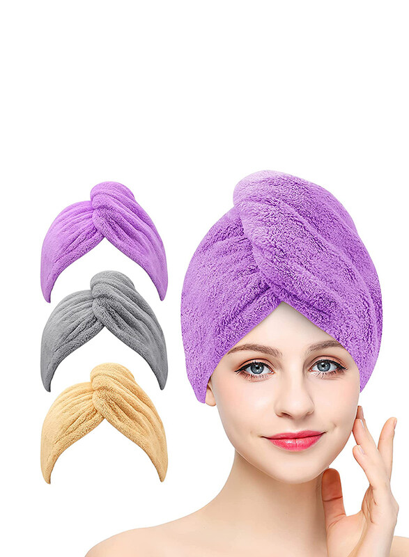 Laicky Women Microfiber Super Absorbent Fast Hair Drying Turban Towels with Buttons for Dry Hair, Multicolour, 3-Pieces
Laicky Women Microfiber Super Absorbent Fast Hair Drying Turban Towels with Buttons for Dry Hair, Multicolour, 3-Pieces