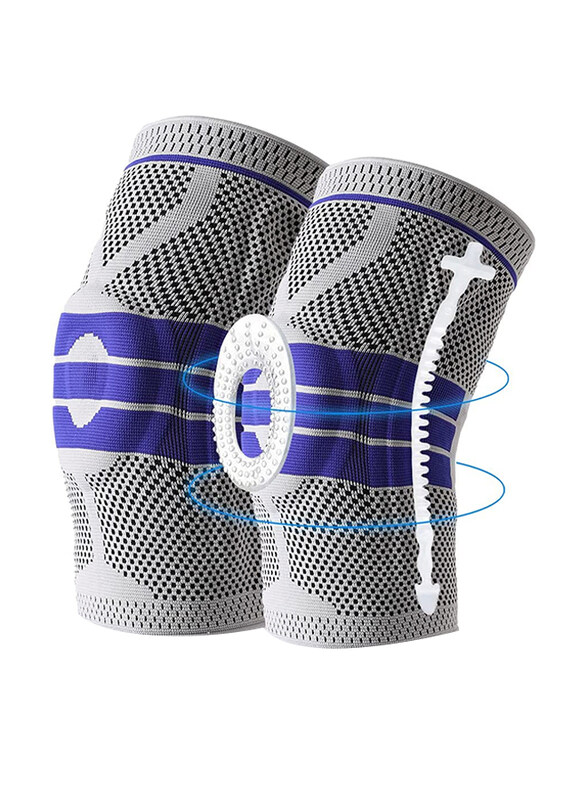 LBJ 2 Piece Knee Braces Hinged Kneepads Protector Pain Wraps Patella Stabilizer with Silicone Gel Spring Support, Large, Grey
LBJ 2 Piece Knee Braces Hinged Kneepads Protector Pain Wraps Patella Stabilizer with Silicone Gel Spring Support, Large, Grey