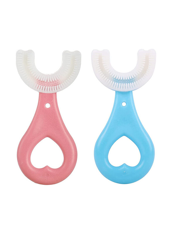 Zalujmus Kids U-Shaped Whole Mouth Silicone Bristles Massage Gums Teeth Brush, Pink/Blue, 2 Pieces
Zalujmus Kids U-Shaped Whole Mouth Silicone Bristles Massage Gums Teeth Brush, Pink/Blue, 2 Pieces