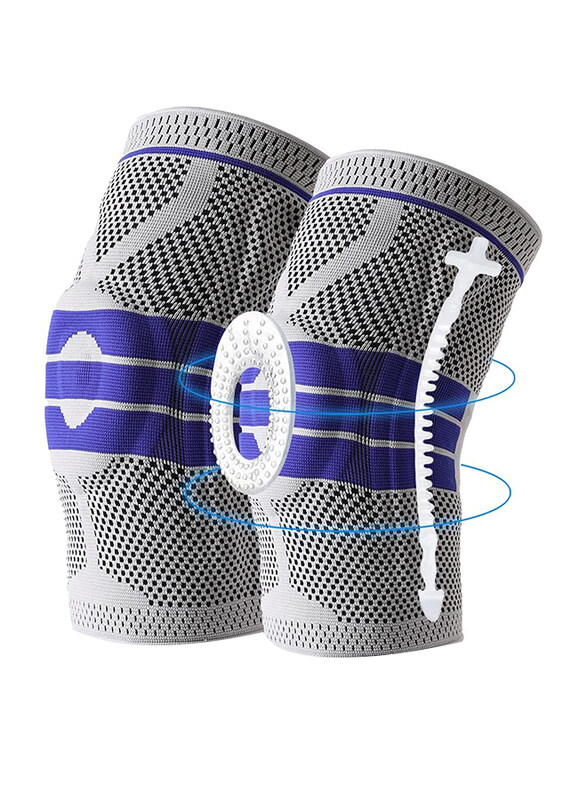 LBJ 2 Piece Knee Braces Hinged Kneepads Protector Pain Wraps Patella Stabilizer with Silicone Gel Spring Support, X Large, Grey
LBJ 2 Piece Knee Braces Hinged Kneepads Protector Pain Wraps Patella Stabilizer with Silicone Gel Spring Support, X Large, Grey