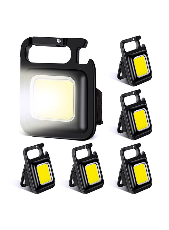 Treela 6 Piece COB Small Flashlights 500 High Lumens Bright Light Keychain, Black
Treela 6 Piece COB Small Flashlights 500 High Lumens Bright Light Keychain, Black