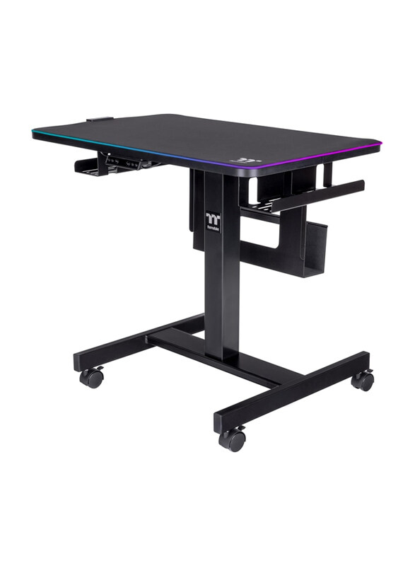 Multiple Thermaltake CYCLEDESK 100 Height Adjustable Movable Gaming Desk with Waterproofing RGB Mouse Pad for 4 Wheels & Laptop Stand , GGD-CDW-BKEIRW-01, Blac
Multiple Thermaltake CYCLEDESK 100 Height Adjustable Movable Gaming Desk with Waterproofing RGB Mouse Pad for 4 Wheels & Laptop Stand , GGD-CDW-BKEIRW-01, Blac