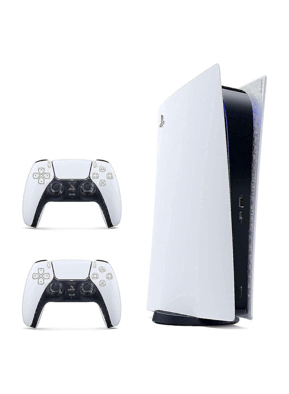 Playstation 5 Digital Edition Console Bundle with Extra Dual Sense Controller, White/Black
Playstation 5 Digital Edition Console Bundle with Extra Dual Sense Controller, White/Black