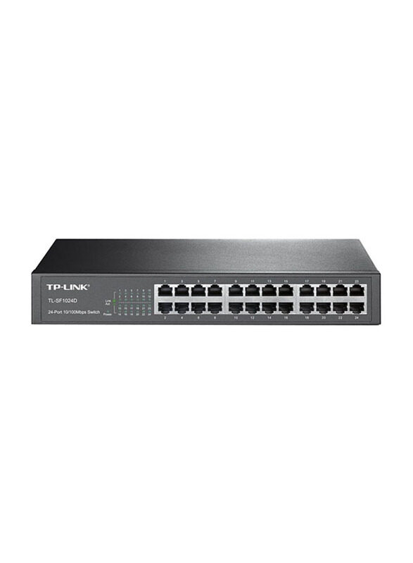 TP-link 24 10/100m Desk/rackmount Switch 24 Rj45 13in Steel Case, Tl-sf1024d, Black
TP-link 24 10/100m Desk/rackmount Switch 24 Rj45 13in Steel Case, Tl-sf1024d, Black