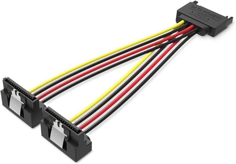 Vention 0.15-Meter SATA Power Cable, SATA Male to SATA Female for Hard Disk Drive, 2 Pieces, Multicolour
Vention 0.15-Meter SATA Power Cable, SATA Male to SATA Female for Hard Disk Drive, 2 Pieces, Multicolour