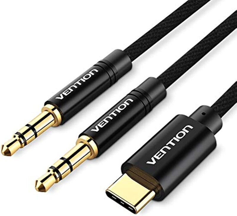 Vention 3.5 mm Jack Double Cable, USB Type-C to 3.5 mm Jack for Headphone/Microphone, Black
Vention 3.5 mm Jack Double Cable, USB Type-C to 3.5 mm Jack for Headphone/Microphone, Black