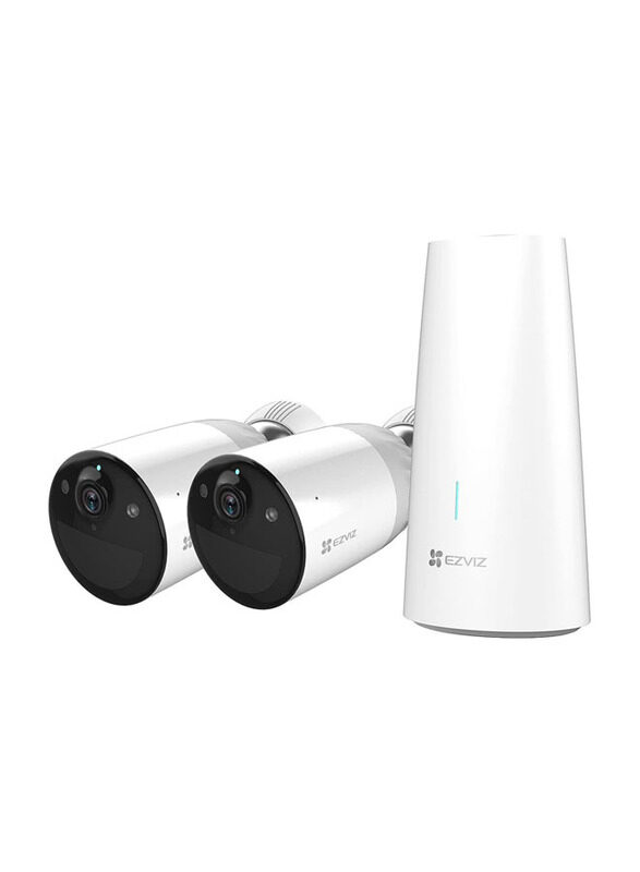 Ezviz CCTV Camera System with Outdoor Rechargeable Battery, Base Station, IP66, Color Night Vision, Infrared Motion Detection, Bidirectional Audio, Cl
Ezviz CCTV Camera System with Outdoor Rechargeable Battery, Base Station, IP66, Color Night Vision, Infrared Motion Detection, Bidirectional Audio, Cl