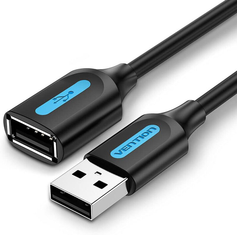 Vention 1-Meters Nickel-Plated Extension Cable, 2.0 USB Type A Male to USB Type A Female Extension Cable, Black
Vention 1-Meters Nickel-Plated Extension Cable, 2.0 USB Type A Male to USB Type A Female Extension Cable, Black