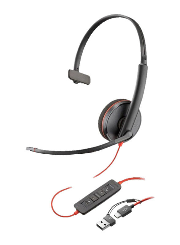 Poly Plantronics Blackwire C3210 Wired Over-Ear Noise Cancelling Headset, 8X214AA, Black
Poly Plantronics Blackwire C3210 Wired Over-Ear Noise Cancelling Headset, 8X214AA, Black