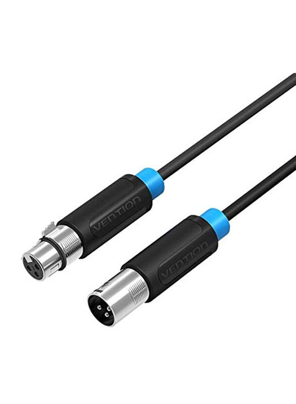 Vention 10-Meter Tinned Copper Conductor Nickel plated Interface Multiple Shield XLR Audio Cable, 3-Pin XLR to 3-Pin XLR for Audio Devices, Black
Vention 10-Meter Tinned Copper Conductor Nickel plated Interface Multiple Shield XLR Audio Cable, 3-Pin XLR to 3-Pin XLR for Audio Devices, Black