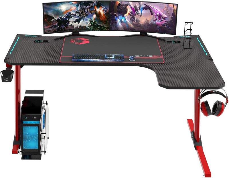 Generic Gameon Phantom Xl-r Series L-shaped RGB Flowing Light Gaming Desk, Black
Generic Gameon Phantom Xl-r Series L-shaped RGB Flowing Light Gaming Desk, Black