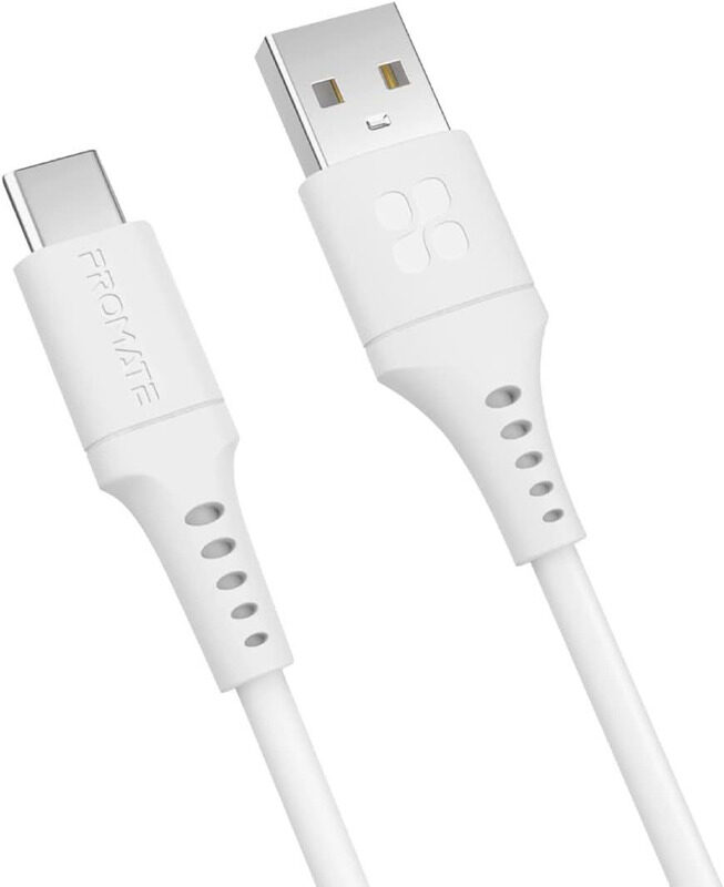 Promate 1.2-Meters MicroCord USB Cable, Fast-Charging 5V/3A USB Type A to USB Type-C Cable for Laptop/Tablet/Smartphone, PowerLink-AC200, White
Promate 1.2-Meters MicroCord USB Cable, Fast-Charging 5V/3A USB Type A to USB Type-C Cable for Laptop/Tablet/Smartphone, PowerLink-AC200, White