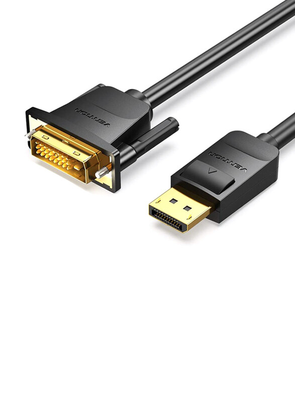 Vention 2-Meter Display Cable, Display Port to DVI 24+1 Pin for Projector/Monitor, Black
Vention 2-Meter Display Cable, Display Port to DVI 24+1 Pin for Projector/Monitor, Black
