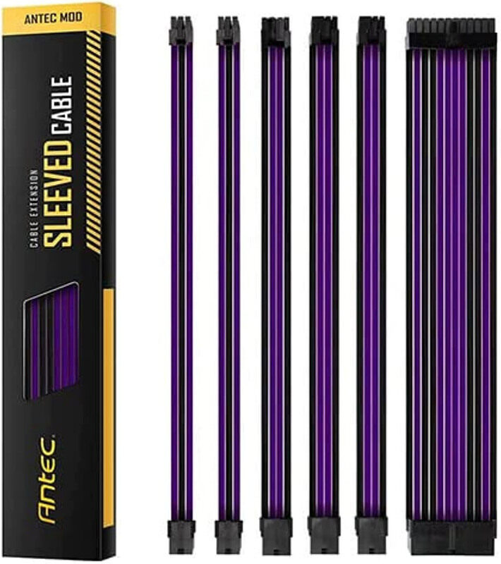 Antec Mod Sleeved Power Supply Cable Extension Kit ATX/EPS 8-pin PCI-E/6-pin w/Combs, Purple
Antec Mod Sleeved Power Supply Cable Extension Kit ATX/EPS 8-pin PCI-E/6-pin w/Combs, Purple