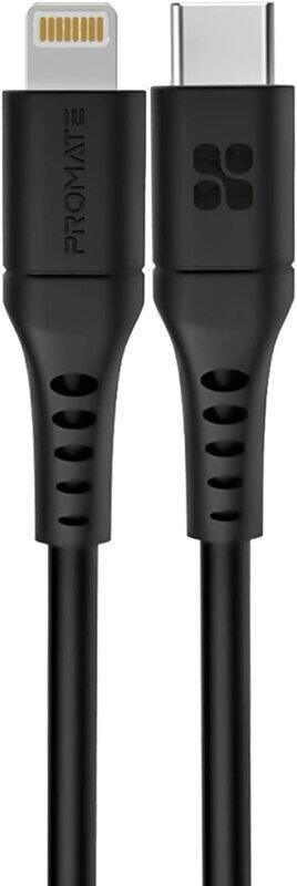 Promate 200cm PowerLink-200 Fast-Charging Lightning Data Sync Cable, 20W Power Delivery Type-C to Lightning Soft Silicone Cord with 480 Mbps, Black
Promate 200cm PowerLink-200 Fast-Charging Lightning Data Sync Cable, 20W Power Delivery Type-C to Lightning Soft Silicone Cord with 480 Mbps, Black