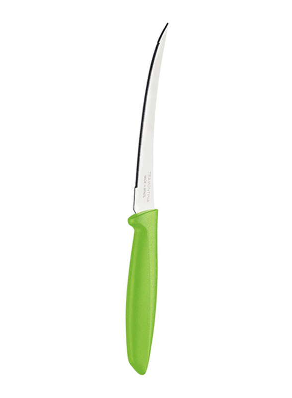 Tramontina 5-inch Plenus Stainless Steel Blade & Polypropylene Handle Tomato Knife, 23428825, Green
Tramontina 5-inch Plenus Stainless Steel Blade & Polypropylene Handle Tomato Knife, 23428825, Green
