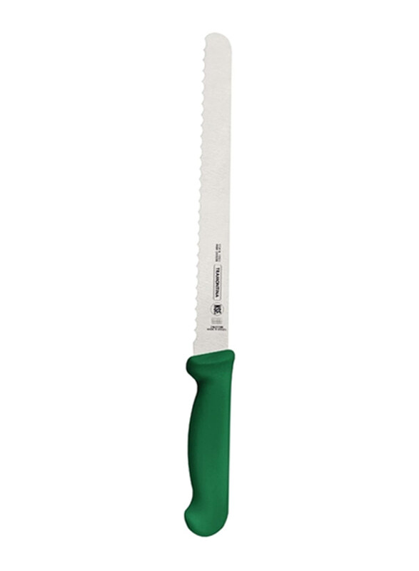 Tramontina 10-inch Professional Stainless Steel Blade & Polypropylene Handle with Antimicrobial Protection Serrated Slicer Knife, 24627020, Green
Tramontina 10-inch Professional Stainless Steel Blade & Polypropylene Handle with Antimicrobial Protection Serrated Slicer Knife, 24627020, Green