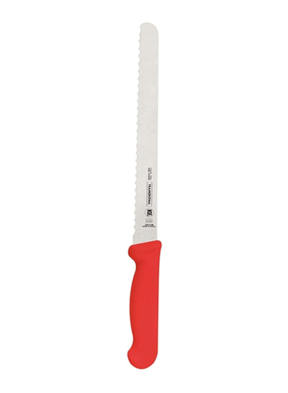 Tramontina 10-inch Professional Stainless Steel Blade & Polypropylene Handle with Antimicrobial Protection Serrated Slicer Knife, 24627070, Red
Tramontina 10-inch Professional Stainless Steel Blade & Polypropylene Handle with Antimicrobial Protection Serrated Slicer Knife, 24627070, Red