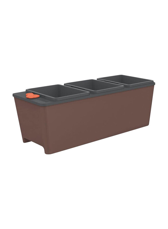 Tramontina Polypropylene Triple Self Watering Planter, 10.5 Liter, 78134609, Brown
Tramontina Polypropylene Triple Self Watering Planter, 10.5 Liter, 78134609, Brown