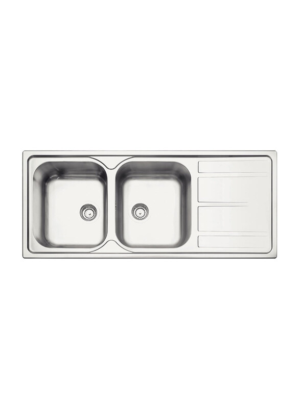 Tramontina 0.7mm Satin Finish Stainless Steel Indoor Kitchen Sink with Valves, AISI 304, 1/2 inch, Silver
Tramontina 0.7mm Satin Finish Stainless Steel Indoor Kitchen Sink with Valves, AISI 304, 1/2 inch, Silver