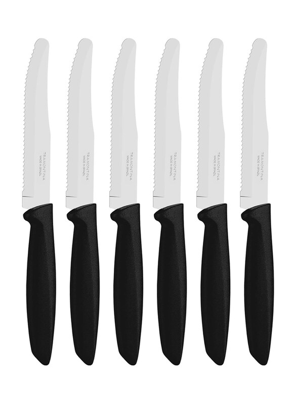 Tramontina 6-Piece Plinus Fruit Knives with Stainless Steel Blades & Polypropylene Handles, Silver/Black
Tramontina 6-Piece Plinus Fruit Knives with Stainless Steel Blades & Polypropylene Handles, Silver/Black