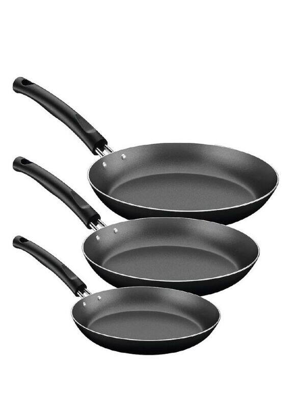 Tramontina 3-Piece Aluminium Starflon Max Non-Stick Coating Round Frying Pans Set, 20/24/26 cm, Black
Tramontina 3-Piece Aluminium Starflon Max Non-Stick Coating Round Frying Pans Set, 20/24/26 cm, Black