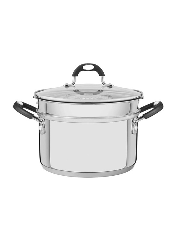 Tramontina 3-Piece Stainless Steel Round Cookware Set with Deep Casserole and Steamer, 65120100, Silver
Tramontina 3-Piece Stainless Steel Round Cookware Set with Deep Casserole and Steamer, 65120100, Silver