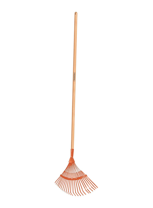 Tramontina Fixed Metallic Leaf Rake with 22 Flat Wire Teeth and 120cm Wood Handle, Orange/Beige
Tramontina Fixed Metallic Leaf Rake with 22 Flat Wire Teeth and 120cm Wood Handle, Orange/Beige