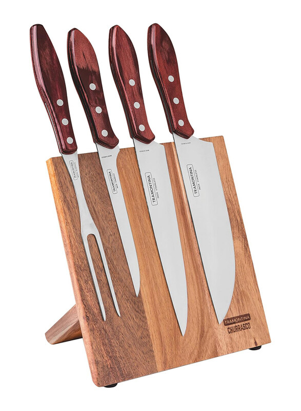 Tramontina 5-Piece Polywood Barbecue Set with Stainless Steel Blade and Dishwasher Safe Treated Handle, 21198781, Red
Tramontina 5-Piece Polywood Barbecue Set with Stainless Steel Blade and Dishwasher Safe Treated Handle, 21198781, Red