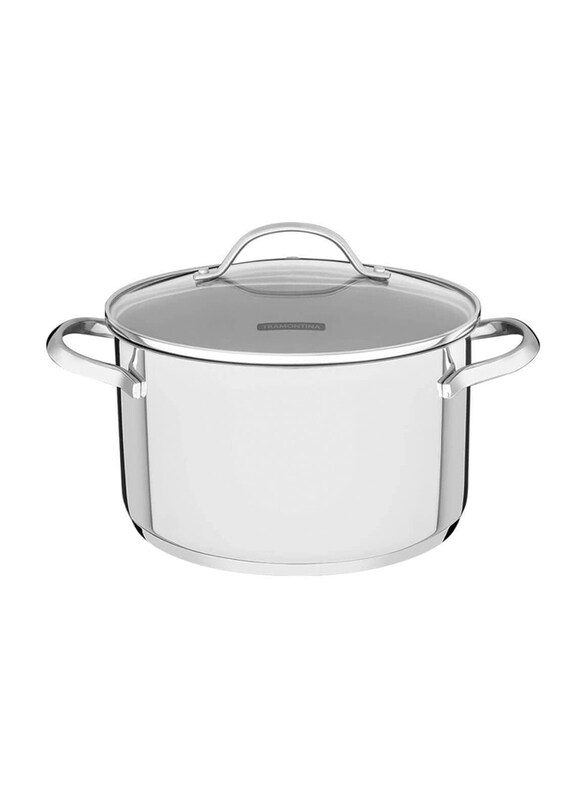 Tramontina Una 24cm 6.1L Stainless Steel Deep Round Casserole with Tri-Ply Bottom, 62284-240, Silver
Tramontina Una 24cm 6.1L Stainless Steel Deep Round Casserole with Tri-Ply Bottom, 62284-240, Silver