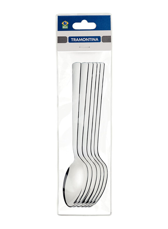 Tramontina Oslo 6-Piece Stainless Steel Table Spoon Set with High Gloss Finish, 63985016, Silver
Tramontina Oslo 6-Piece Stainless Steel Table Spoon Set with High Gloss Finish, 63985016, Silver