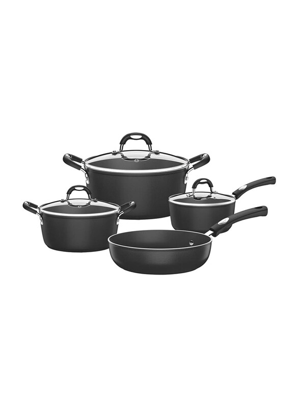Tramontina 7-Piece Monaco Induction Aluminum Round Cookware Set, 28799001, Black
Tramontina 7-Piece Monaco Induction Aluminum Round Cookware Set, 28799001, Black